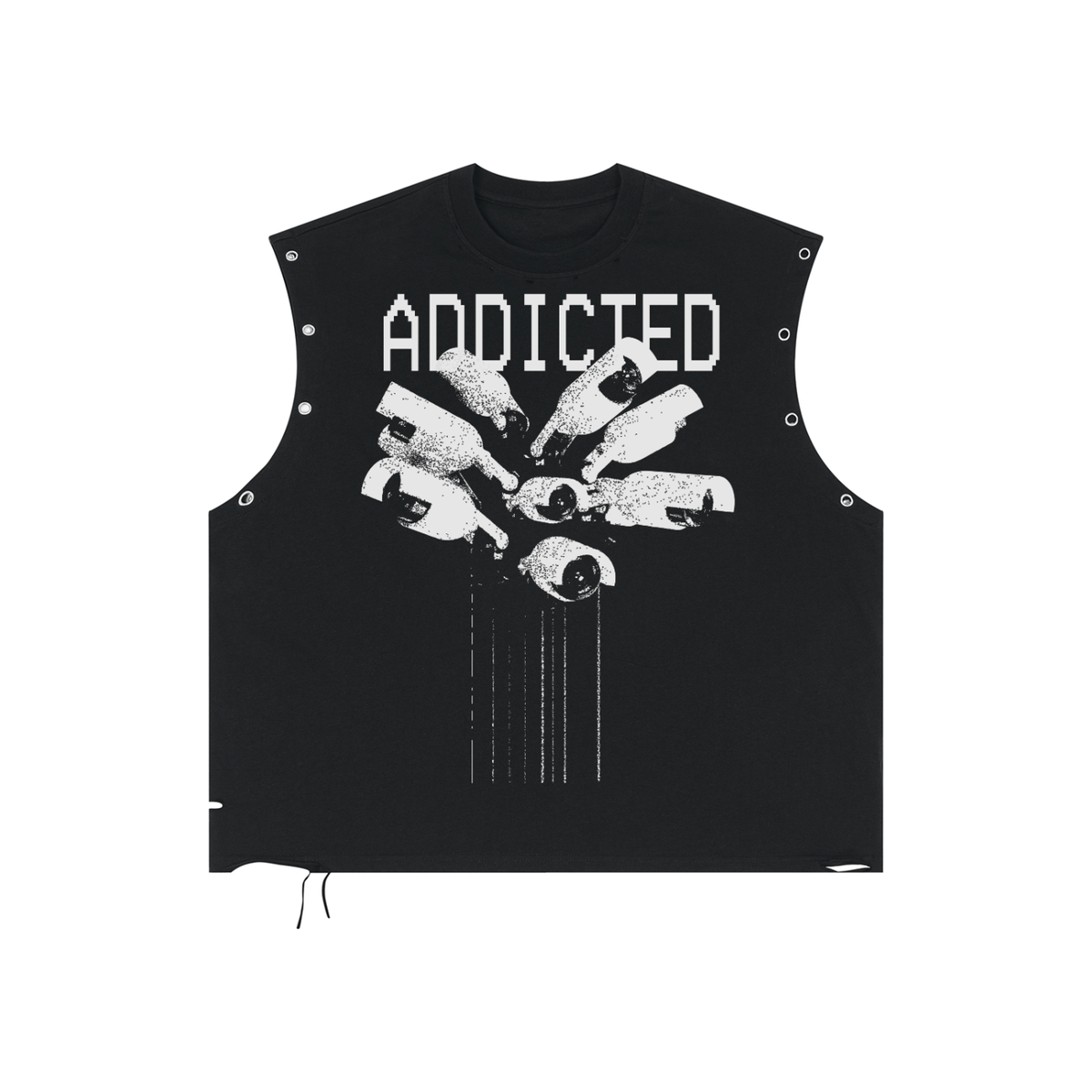 Addicted | Distressed Grommet Eyelet Tank Top
