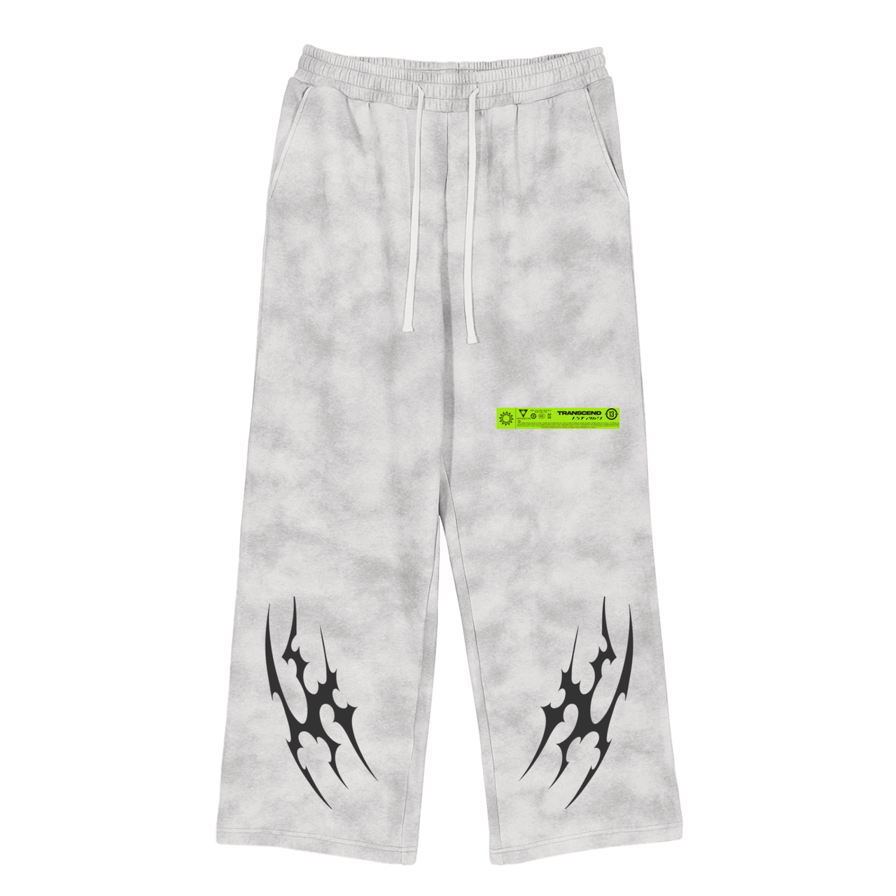 TRIBAL TEXTURED SWEAT PANTS  [gray]