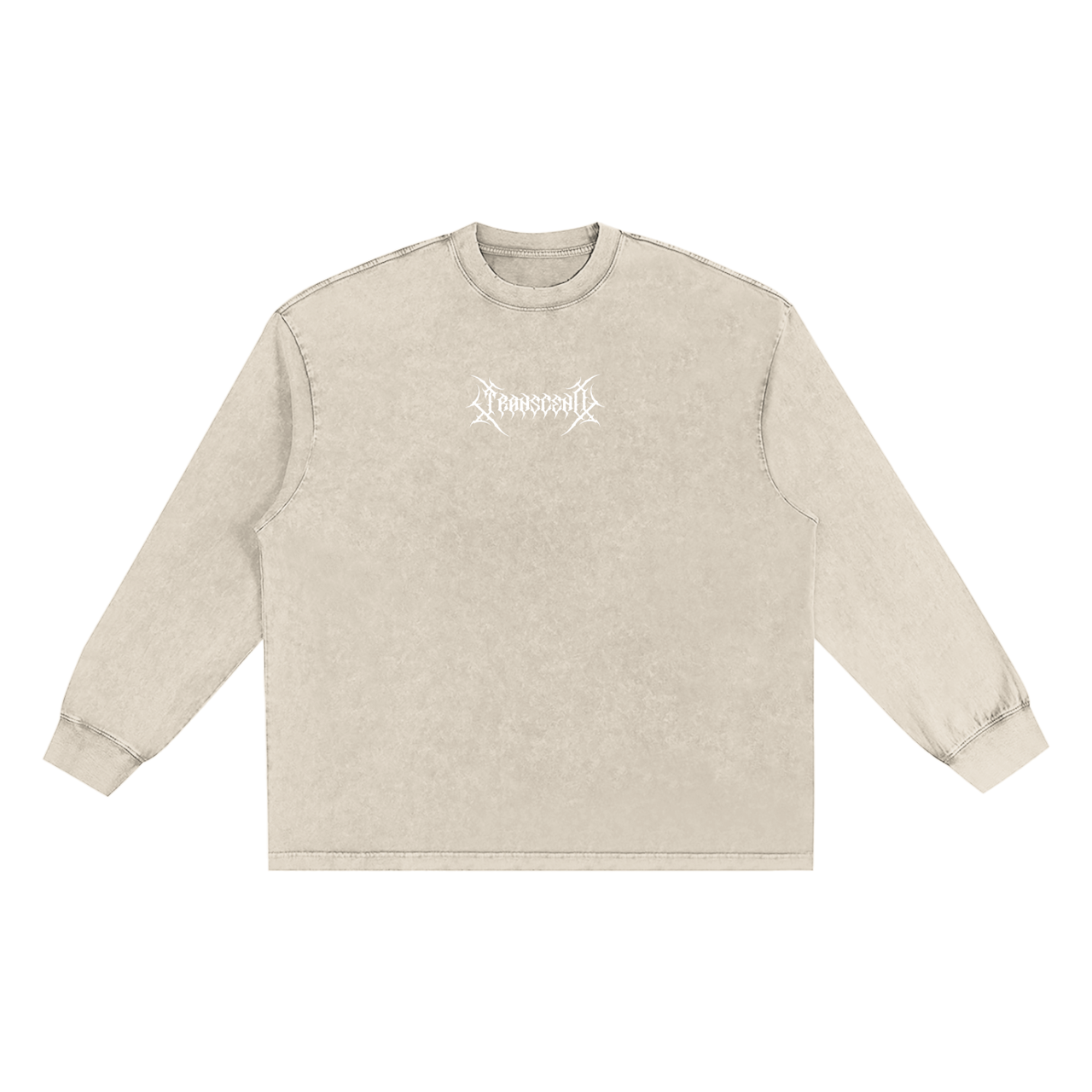 TRIBAL SNOW WASH_LONG SLEEVE [cream+gray]