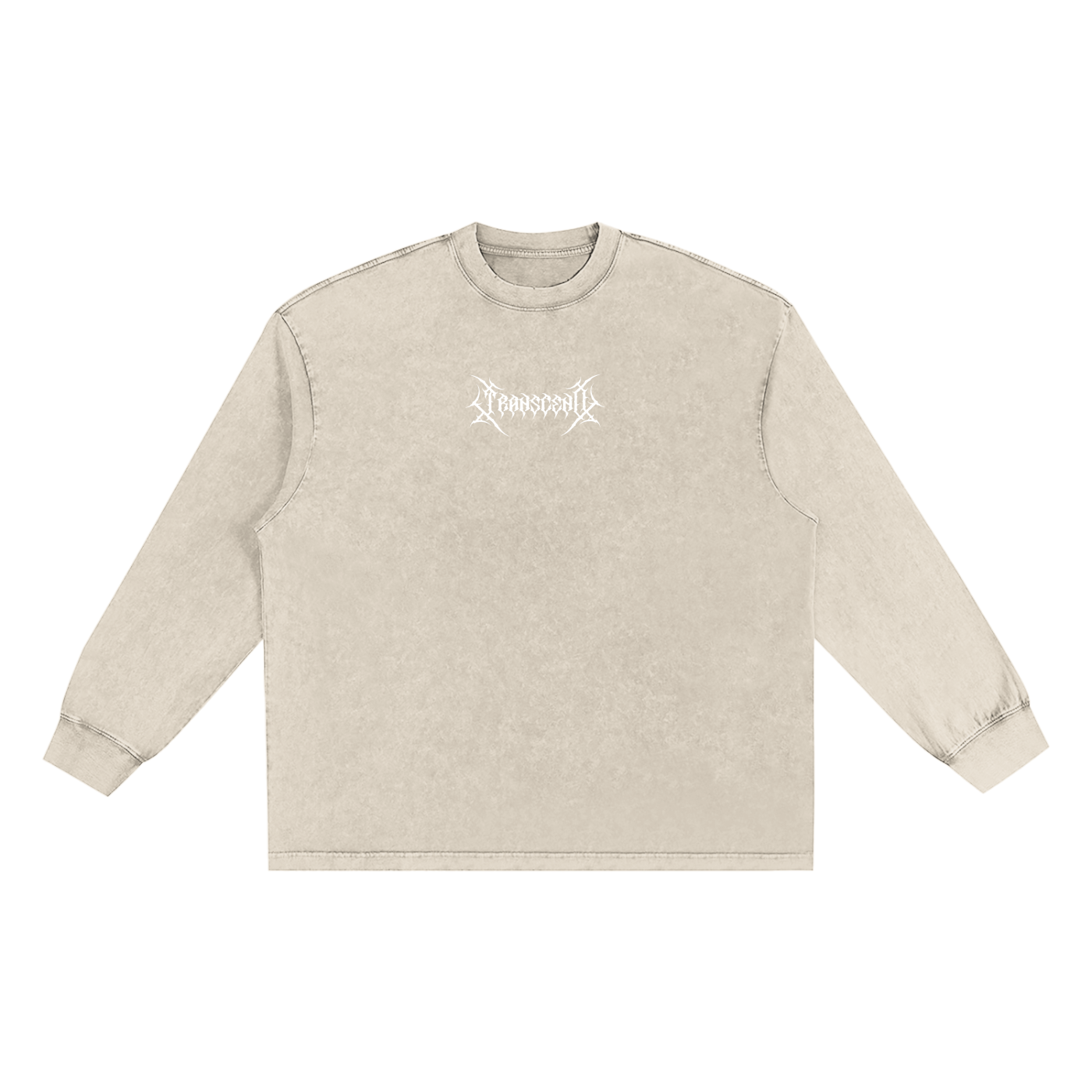 TRIBAL SNOW WASH_LONG SLEEVE [cream+gray]