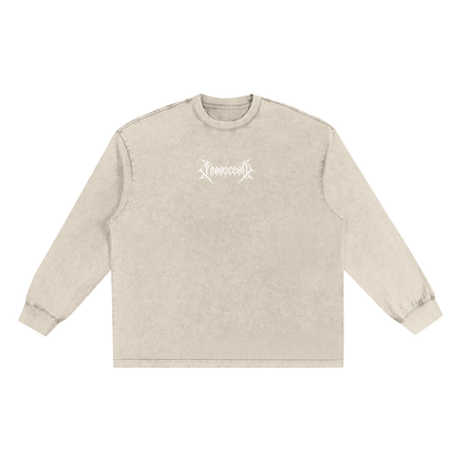 TRIBAL SNOW WASH_LONG SLEEVE [cream+gray]
