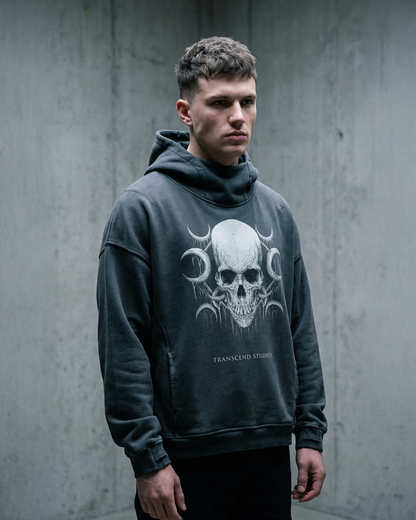 SKULL_TECH HOODIE [black, gray, tan]