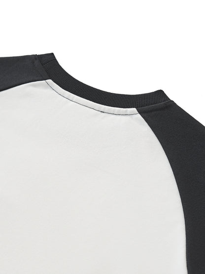 ASH CREST RAW HEM_CROPTOP [black, white + gray]