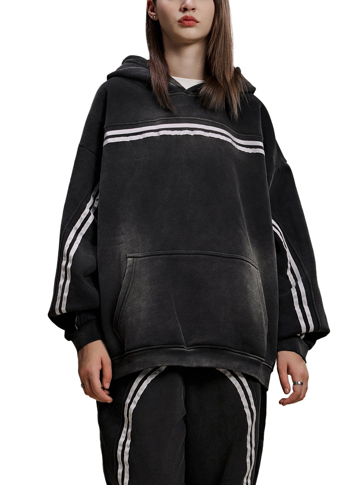 Tribal 3.0 | Sun Fade Contrast Tape Fleece Hoodie