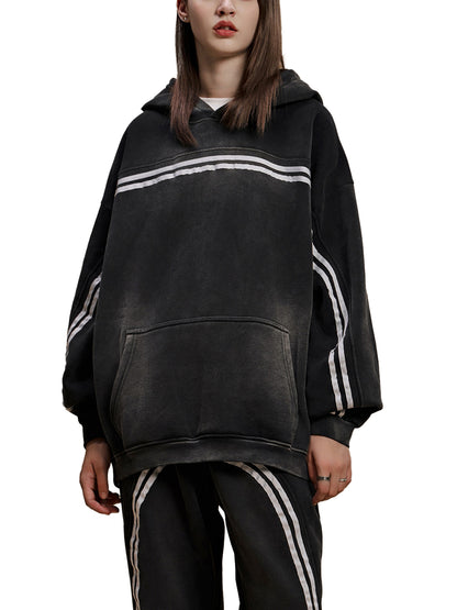 Tribal 3.0 | Sun Fade Contrast Tape Fleece Hoodie
