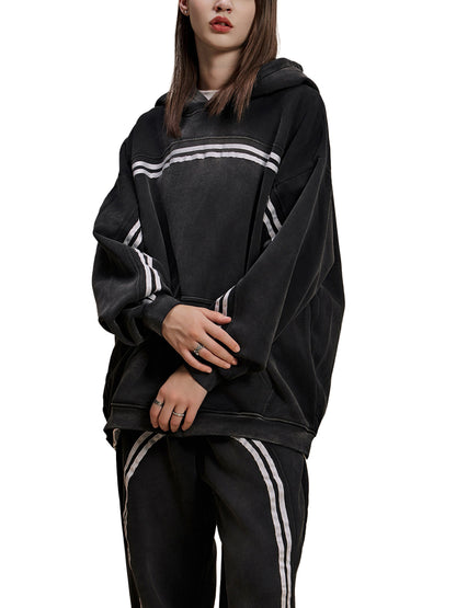 Tribal 3.0 | Sun Fade Contrast Tape Fleece Hoodie