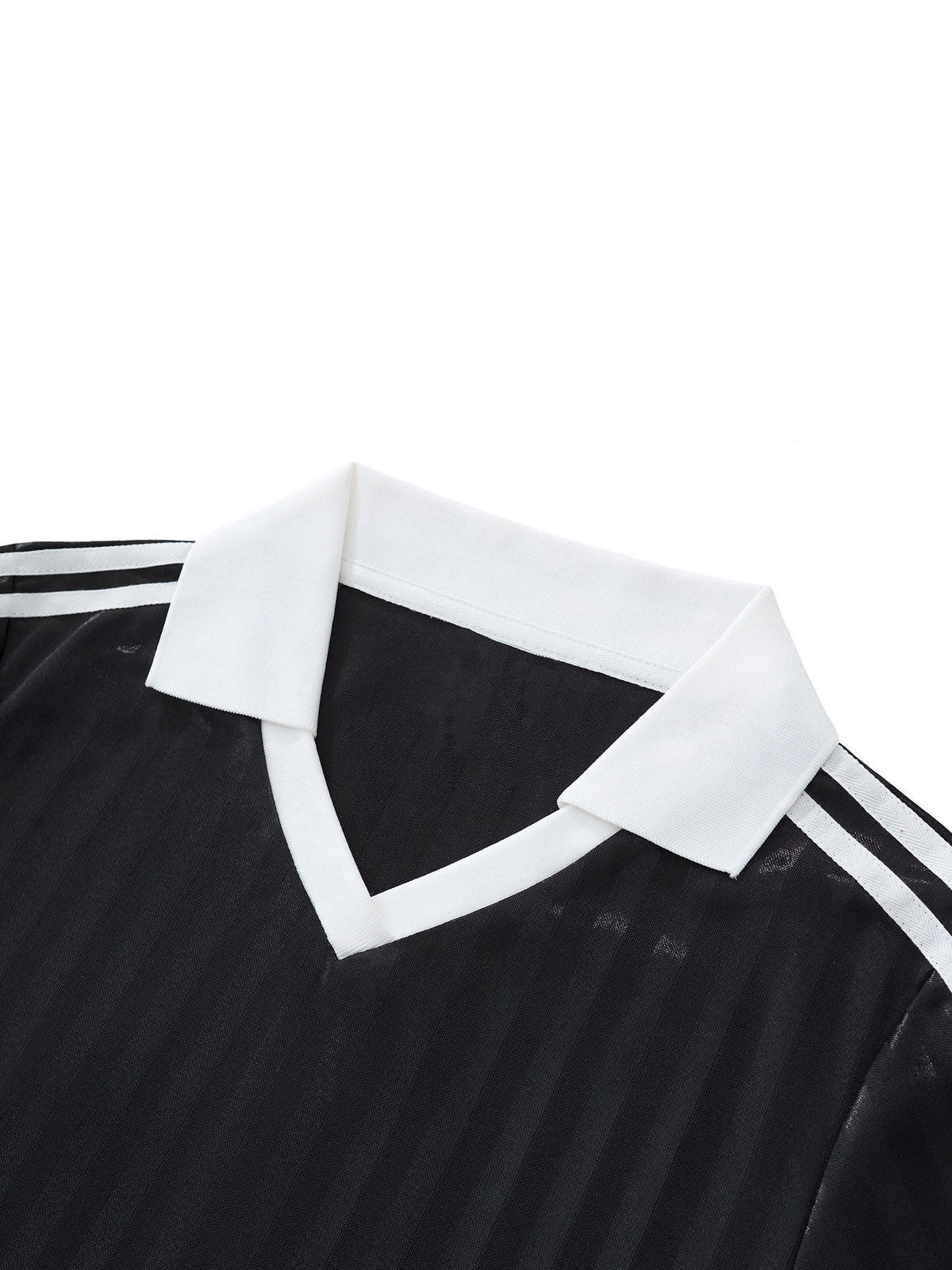 Cyber 3.0 | Contrast Collar Striped Cropped Jersey