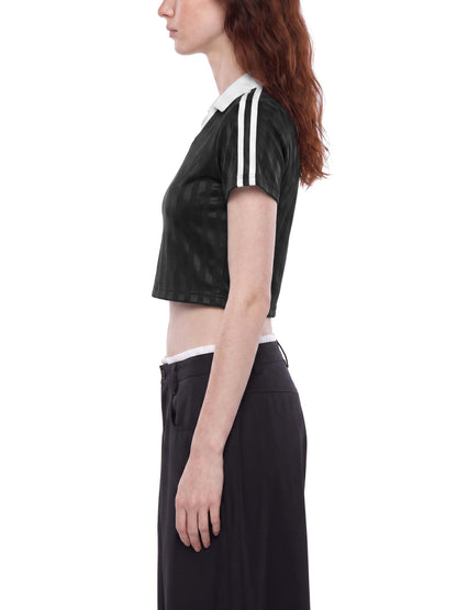 Cyber 3.0 | Contrast Collar Striped Cropped Jersey