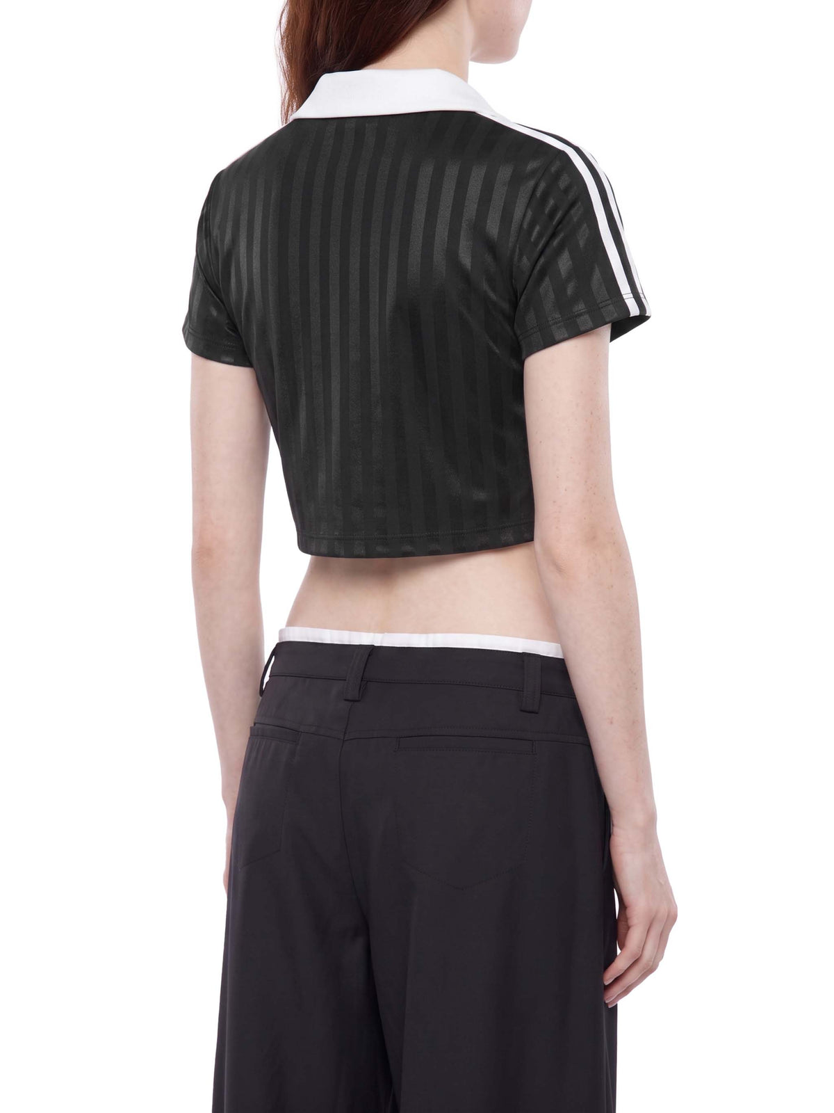 Cyber 3.0 | Contrast Collar Striped Cropped Jersey