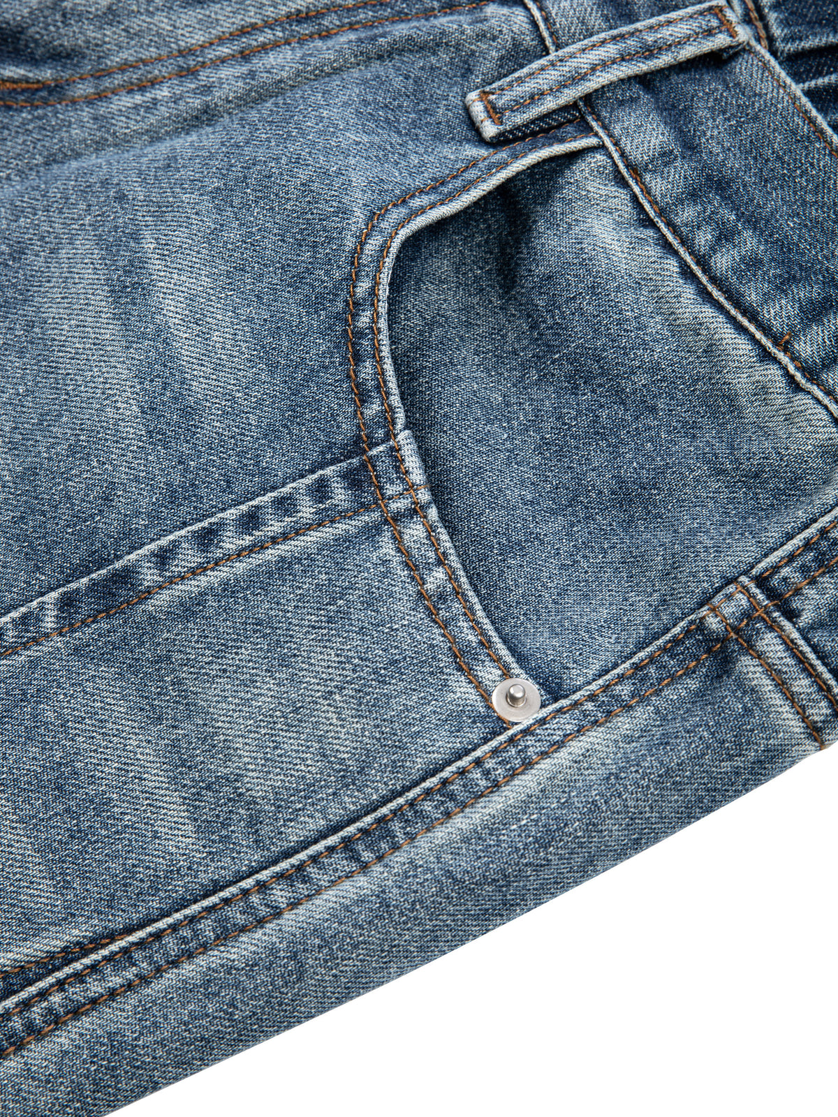 Unisex Vintage Wash Barrel Leg Denim Jeans