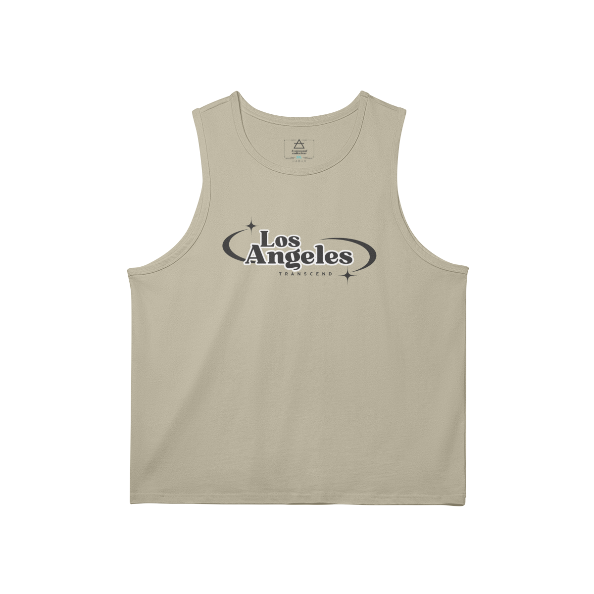 LA_TANK TEE [white+tan]