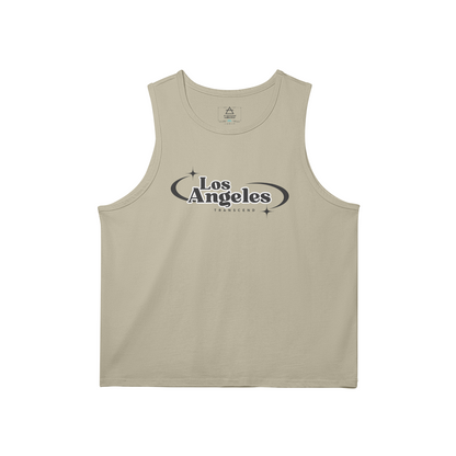 LA_TANK TEE [white+tan]