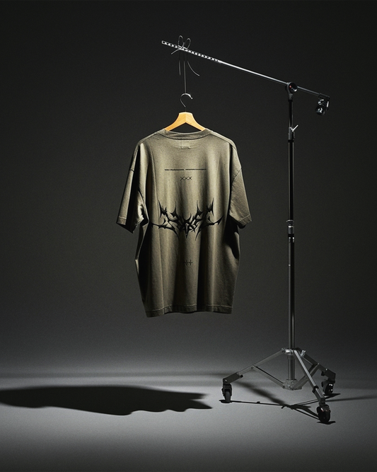 ASH CREST_FADED TEE [green, khaki + dark gray]