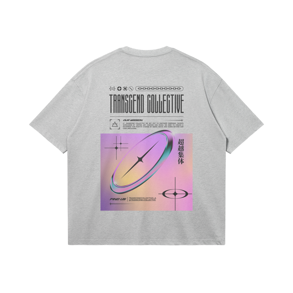 Transcend Mission Statement | Oversized Boxy T-shirt (6 Colors)