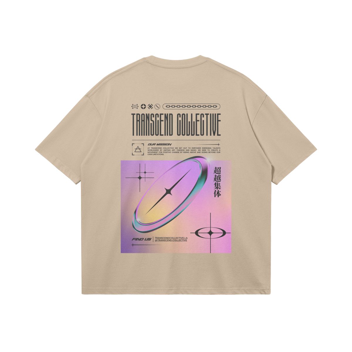 Transcend Mission Statement | Oversized Boxy T-shirt (6 Colors)