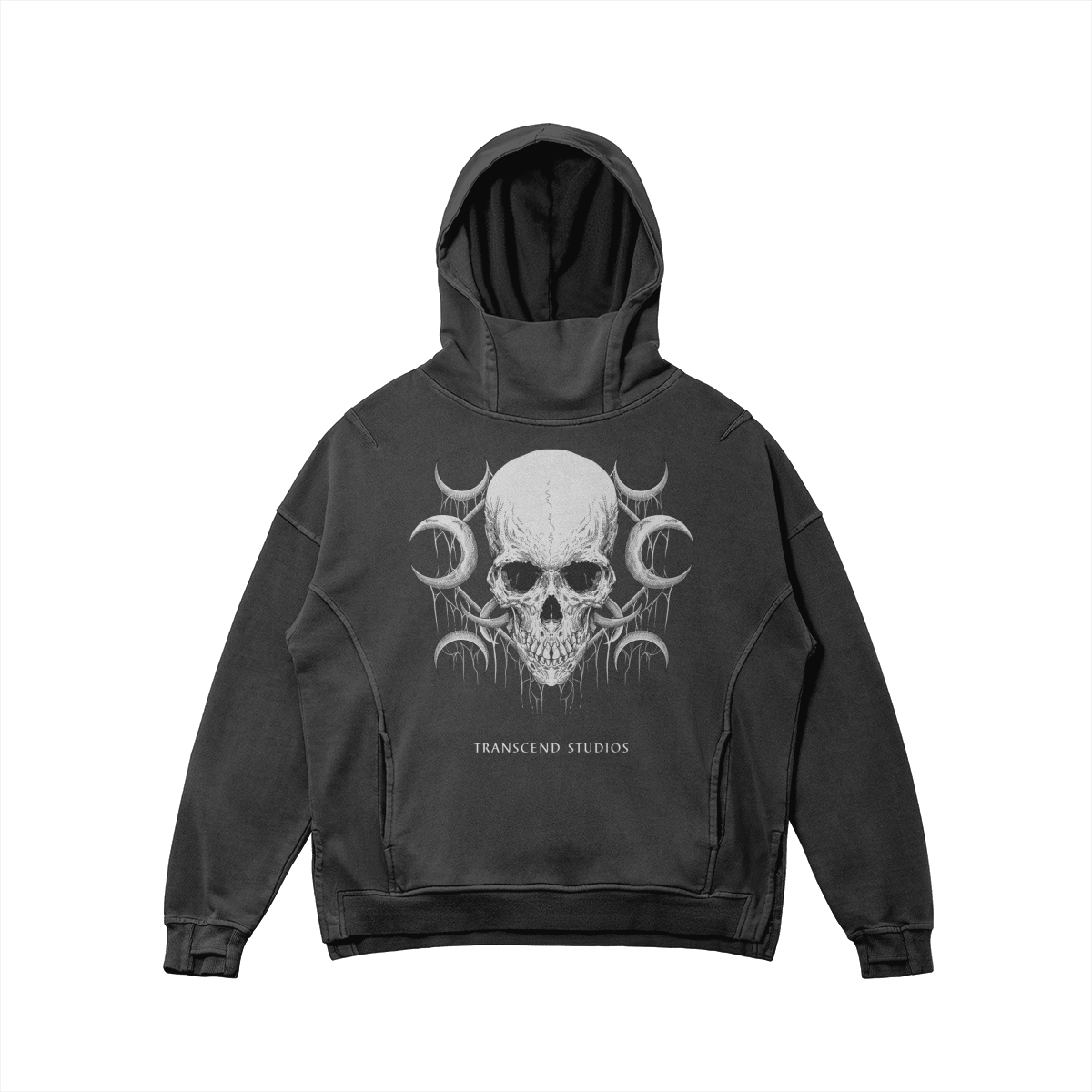 Skull Transcend Studios |  Techwear Turtleneck Heavyweight Hoodie (3 Colors)
