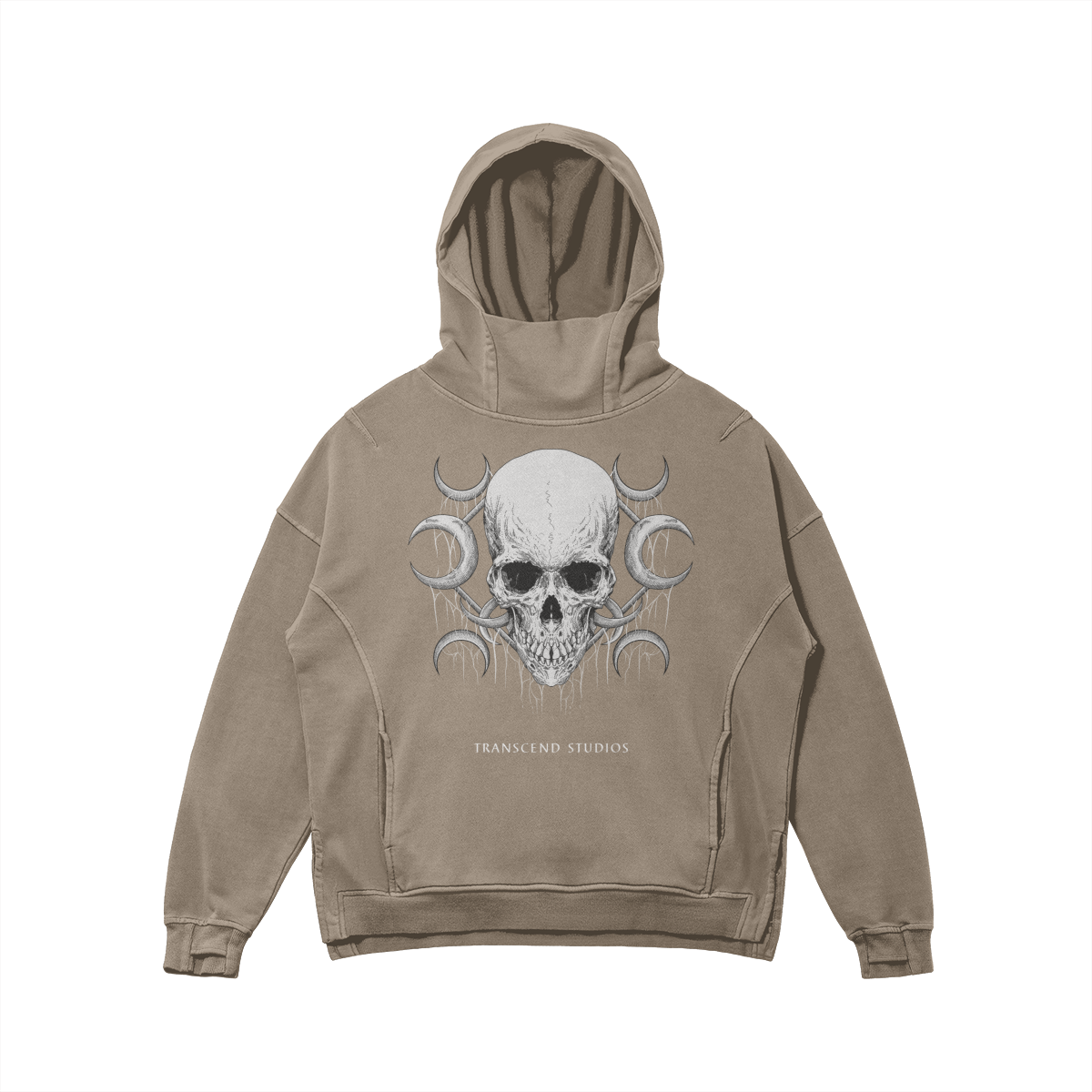 SKULL_TECH HOODIE [black, gray, tan]