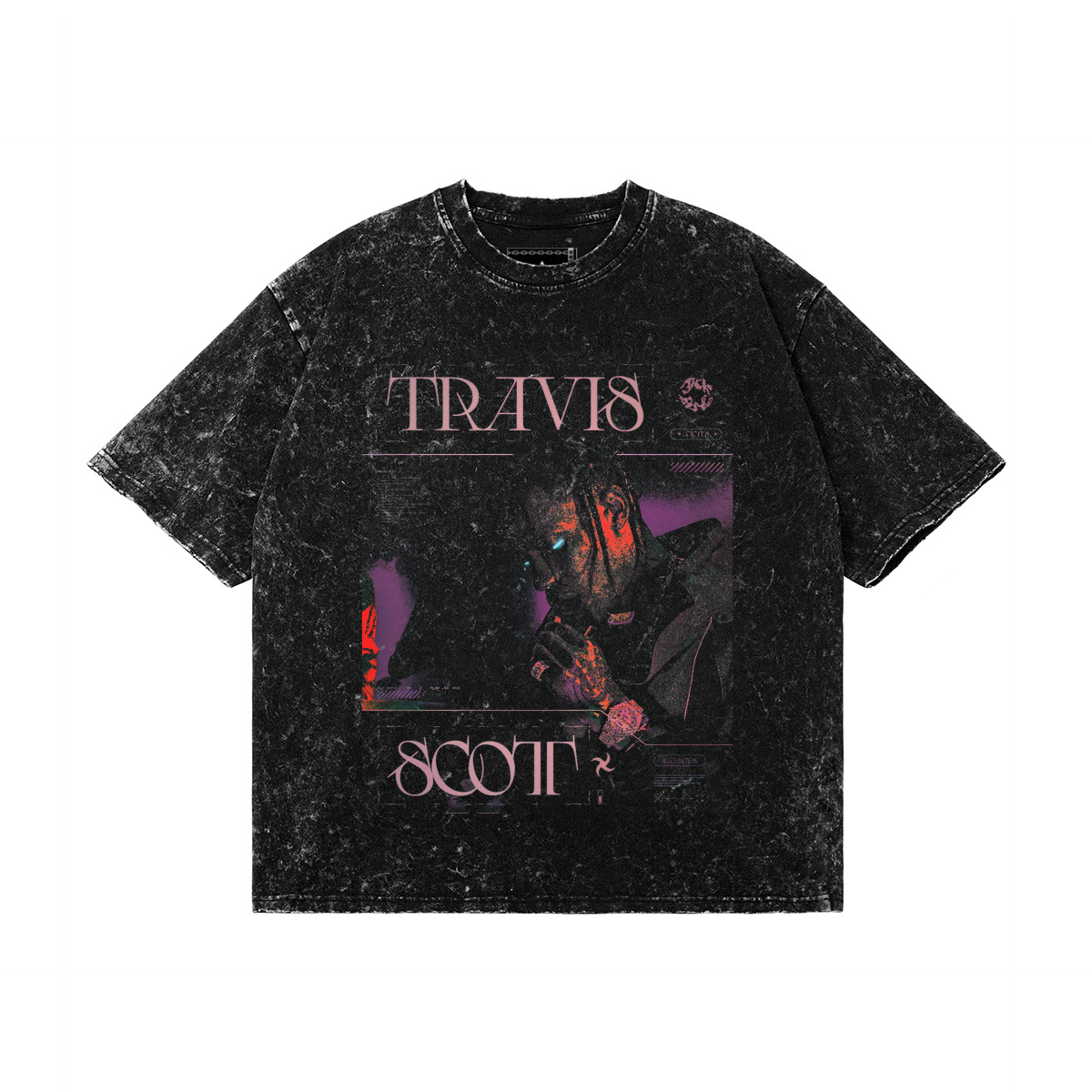 Travis Scott Red | Snow Acid Wash T-Shirt